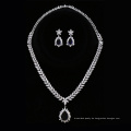 Set-222 Xuping Zink-Legierung Hochzeit Schmuck Silber Farbe Braut Set, Ohrring und Halskette Damenmode Schmuck Set